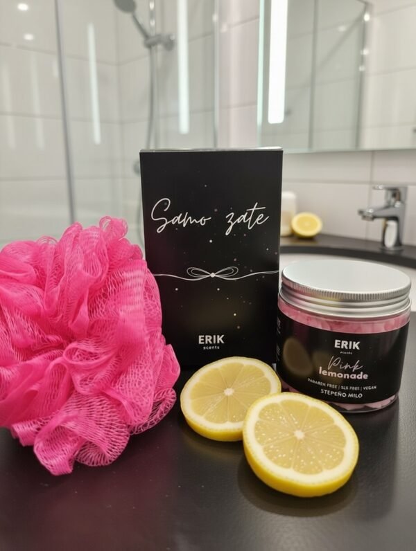 Darilni set Pink Lemonade DARILNI SET STEPENO MILO IN GOBICA ZA PRHANJE