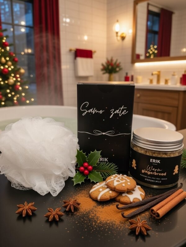 Darilni set Warm Gingerbread DARILNI SET STEPENO MILO IN GOBICA ZA PRHANJE